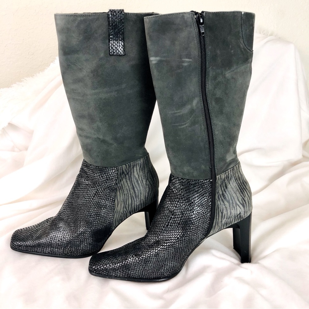 Proxy Gray Heeled Boots